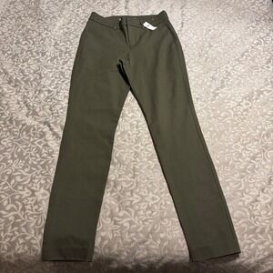 Old Navy High-Rise Pixie Ankle Pants Womens 6 Olive Green Secret-Smooth Pockets